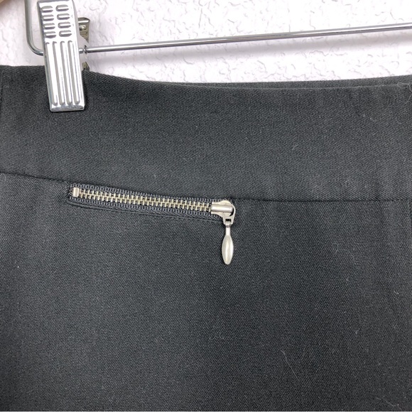 Talbots Petite Stretch Black Trousers Front Zip Pockets Side Zip Size 6 - Picture 4 of 5